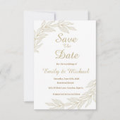 Flache Save-The-Date-Karte Save The Date (Vorderseite)