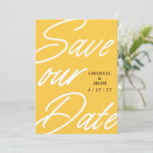 Flache Save-The-Date-Karte Save The Date (Stehend Vorderseite)