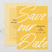 Flache Save-The-Date-Karte Save The Date (Vorne/Hinten)