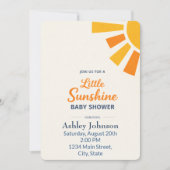 Flache Sonne Minimalstil Einladung (Vorderseite)