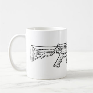 Flache Spitze AR15 mit Viererkabel-Schiene Kaffeetasse