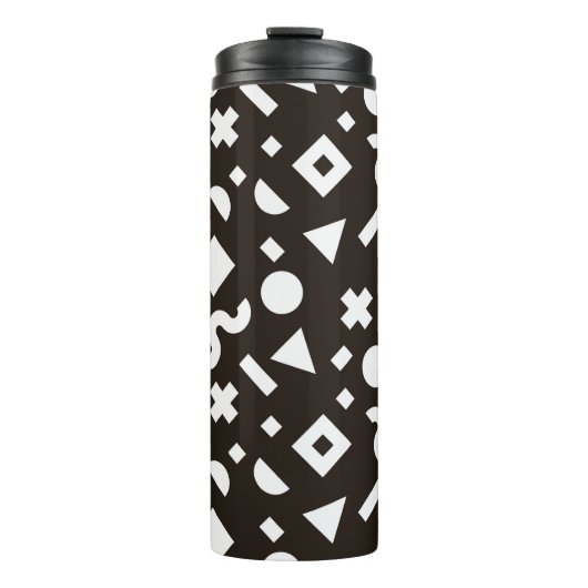 Flache Textur der geometrischen farbigen Formen. M Thermosbecher (Vorderseite)