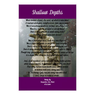 Flache Tiefen Poesie Poster