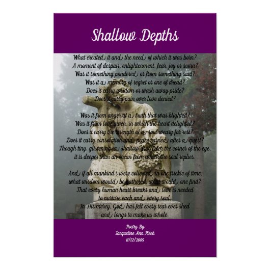 Flache Tiefen Poesie Poster (Vorderseite)