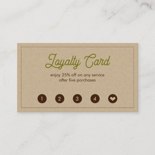 Flache Treuekarte (Vorderseite)