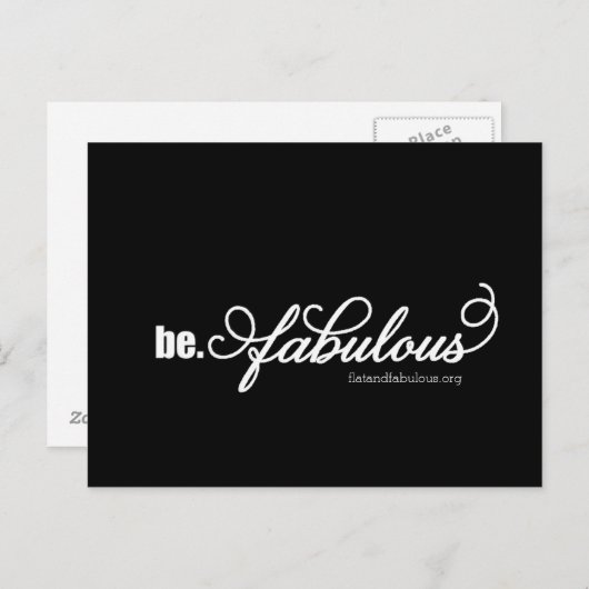 Flache u. fabelhafte Postkarte (Vorne/Hinten)