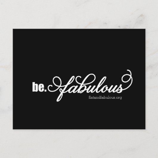 Flache u. fabelhafte Postkarte (Vorderseite)