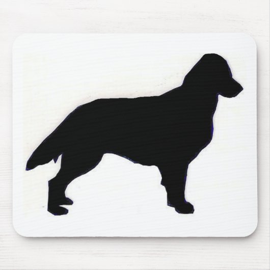 flache überzogene Retriever-Silhouette Mousepad (Vorne)