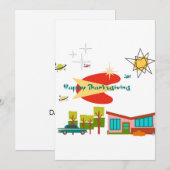 Flache Urlaubskarte Feiertagskarte (Vorne/Hinten)