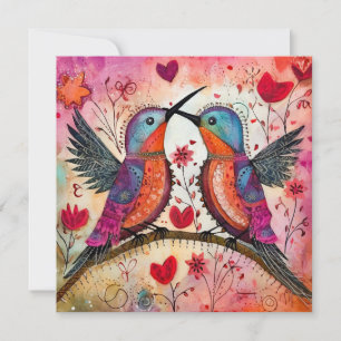 Flache Urlaubskarte Feiertagskarte