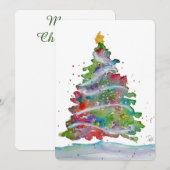 Flache Urlaubskarte Feiertagskarte (Vorne/Hinten)