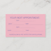 Flache Verabredungs-Karte Terminkarte (Rückseite)