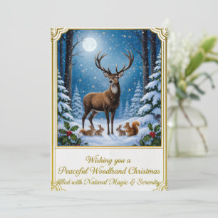 Flache Weihnachts-Grußkarte Feiertagskarte
