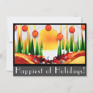 Flache Weihnachtskarte 11,4 x 15,9 cm Feiertagskarte