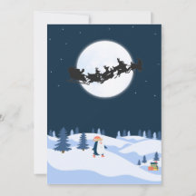Flache Weihnachtskarte
