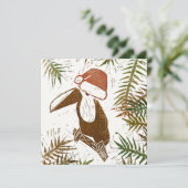 Flache Weihnachtskarte Feiertagskarte (Stehend Vorderseite)