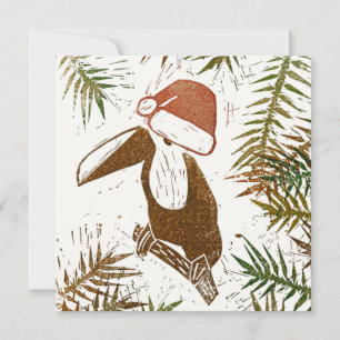 Flache Weihnachtskarte Feiertagskarte