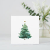 Flache Weihnachtskarte Feiertagskarte (Stehend Vorderseite)