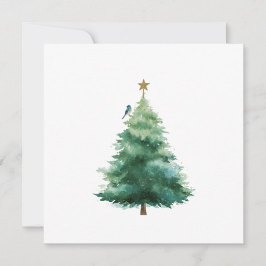 Flache Weihnachtskarte Feiertagskarte (Vorderseite)