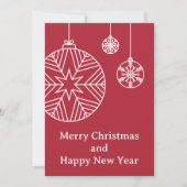 Flache Weihnachtskarte Feiertagskarte (Vorderseite)