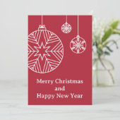 Flache Weihnachtskarte Feiertagskarte (Stehend Vorderseite)