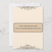 Flache Weihnachtskarte Feiertagskarte (Rückseite)