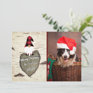 Flache Weihnachtskarte Feiertagskarte