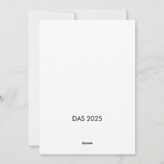 Flache Weihnachtskarte Feiertagskarte (Rückseite)