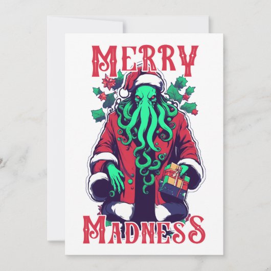 Flache Weihnachtskarte Feiertagskarte (Vorderseite)