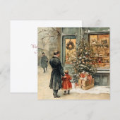 Flache Weihnachtskarte Feiertagskarte (Vorne/Hinten)