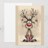 Flache Weihnachtskarte Feiertagskarte (Vorne/Hinten)