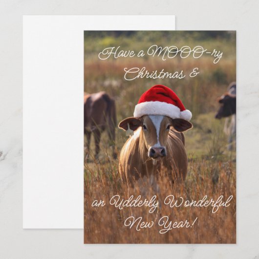 Flache Weihnachtskarte Feiertagskarte (Vorne/Hinten)