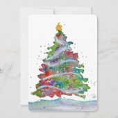 Flache Weihnachtskarte Feiertagskarte (Vorderseite)