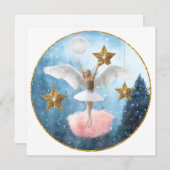 Flache Weihnachtskarte Feiertagskarte (Vorne/Hinten)