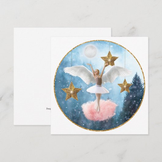 Flache Weihnachtskarte Feiertagskarte (Vorne/Hinten)