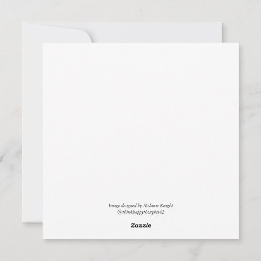 Flache Weihnachtskarte Feiertagskarte (Rückseite)