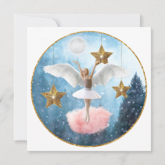 Flache Weihnachtskarte Feiertagskarte