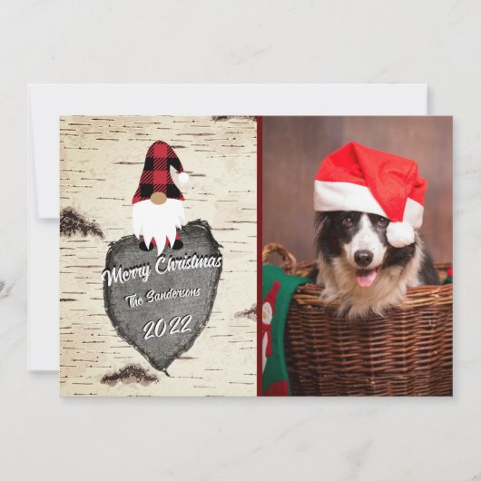 Flache Weihnachtskarte Feiertagskarte (Vorderseite)