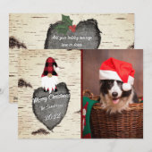 Flache Weihnachtskarte Feiertagskarte (Vorne/Hinten)