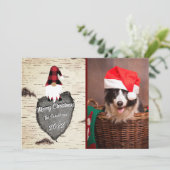 Flache Weihnachtskarte Feiertagskarte (Stehend Vorderseite)