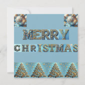 flache weihnachtskarte feiertagskarte (Vorderseite)