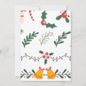 Flache Weihnachtskarte Feiertagskarte (Rückseite)