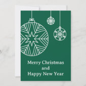 Flache Weihnachtskarte Feiertagskarte (Vorderseite)