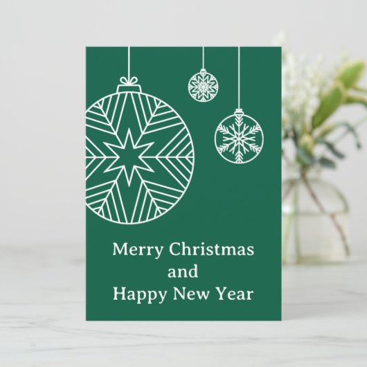 Flache Weihnachtskarte Feiertagskarte (Stehend Vorderseite)
