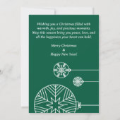 Flache Weihnachtskarte Feiertagskarte (Rückseite)