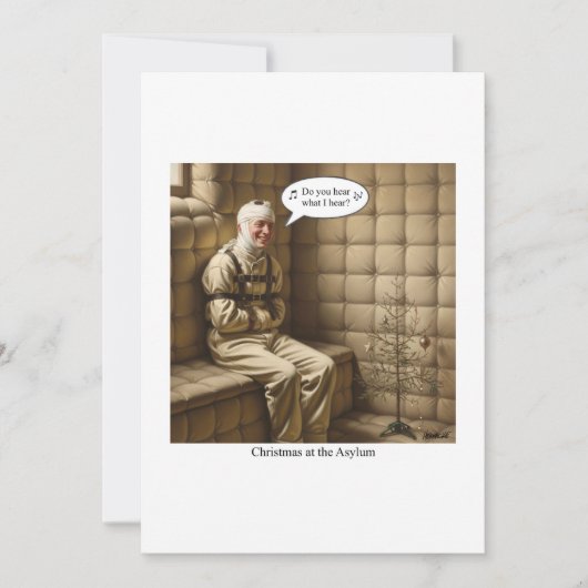 Flache Weihnachtskarte Feiertagskarte (Vorderseite)