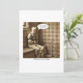 Flache Weihnachtskarte Feiertagskarte (Stehend Vorderseite)