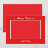 Flache Weihnachtskarte Feiertagskarte (Vorne/Hinten)