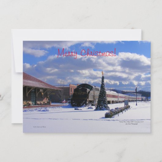 Flache Weihnachtskarte Feiertagskarte (Vorderseite)