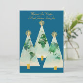 Flache Weihnachtskarte Feiertagskarte (Stehend Vorderseite)